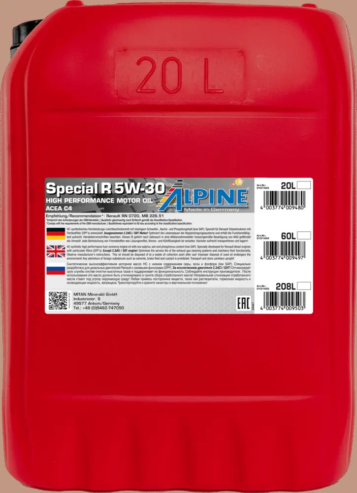 Huile moteur ALPINE 0101403