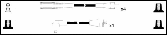 Kit de câbles d'allumage LEMARK HOES407