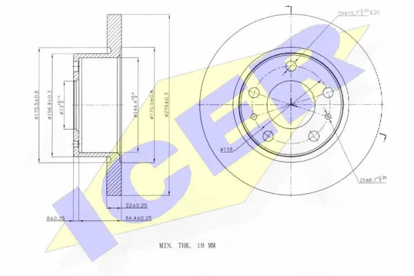 Disque de frein ICER 78BD0016-2