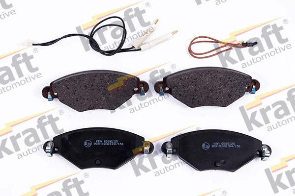 Kit de plaquettes de frein, frein à disque KRAFT AUTOMOTIVE 6006125