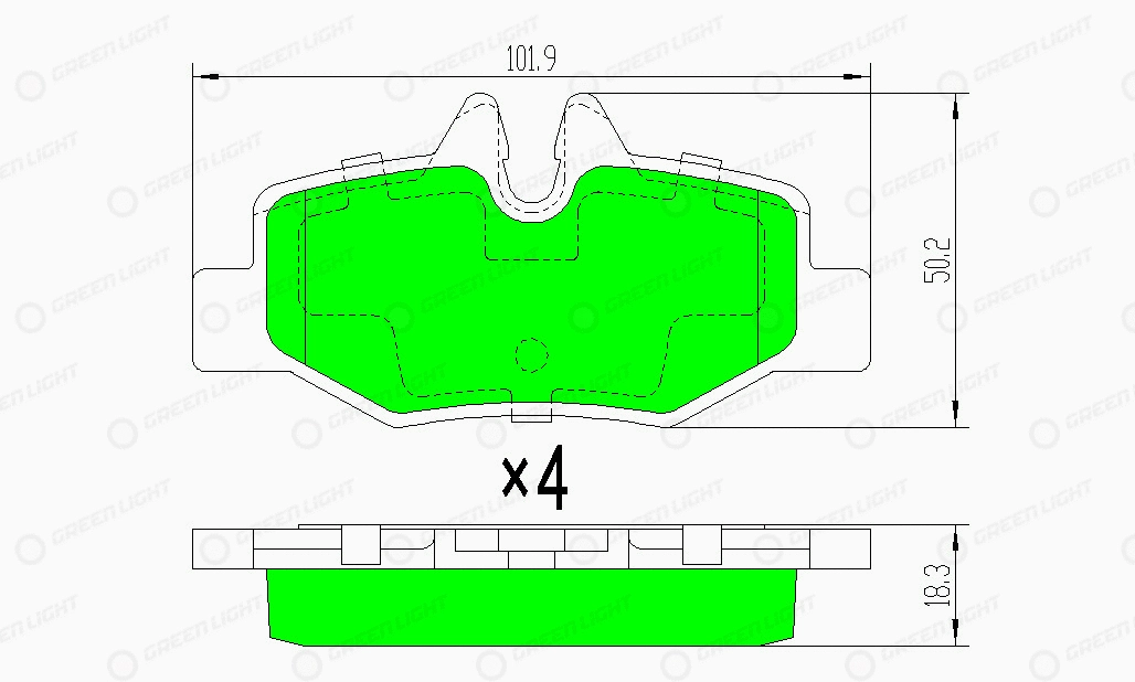 Kit de plaquettes de frein, frein à disque Automotive Adriado GLBP0126