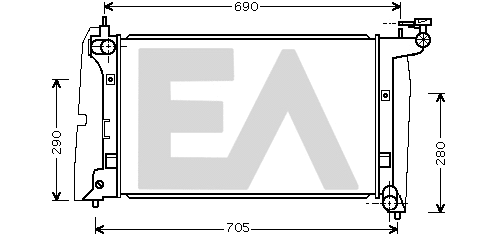 Radiateur, refroidissement du moteur EACLIMA 31R71300