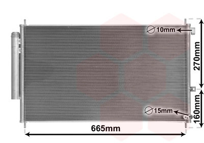 Condenseur, climatisation VAN WEZEL 25015701