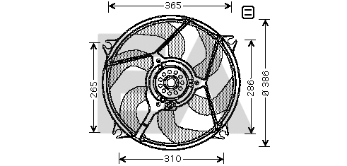 Ventilateur, refroidissement du moteur EACLIMA 33V10016