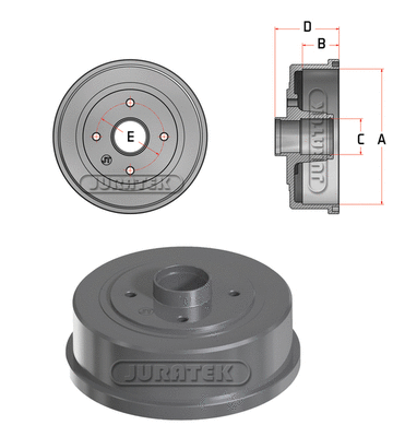 Tambour de frein JURATEK JDR080
