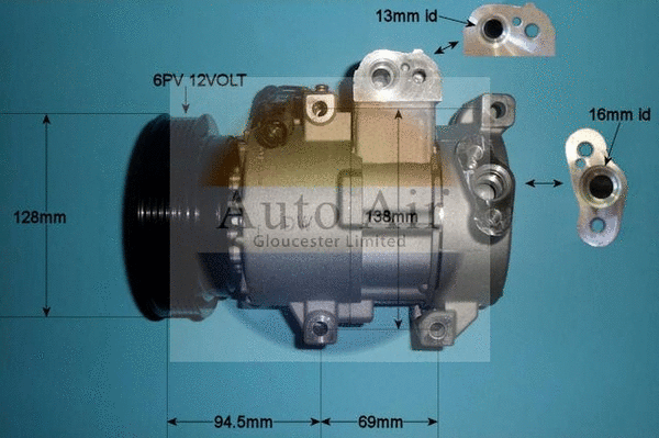 Compresseur, climatisation AUTO AIR GLOUCESTER 14-2076P