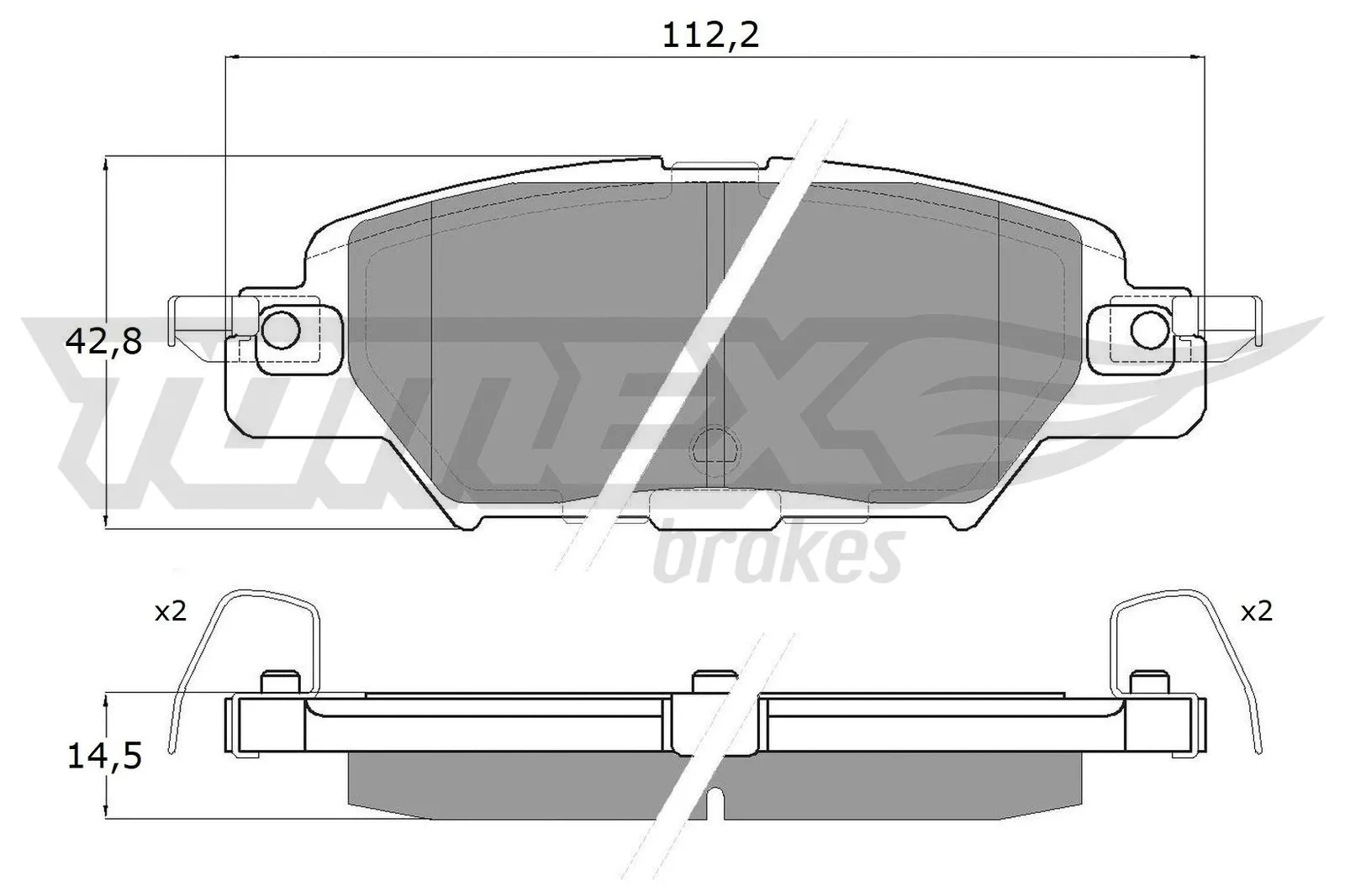 Kit de plaquettes de frein, frein à disque TOMEX Brakes TX 18-31