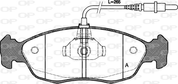 Kit de plaquettes de frein, frein à disque OPEN PARTS BPA0461.02