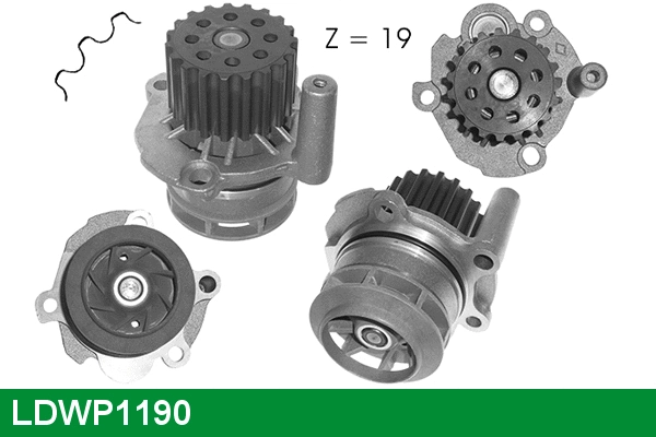 Pompe à eau, refroidissement du moteur LUCAS LDWP1190