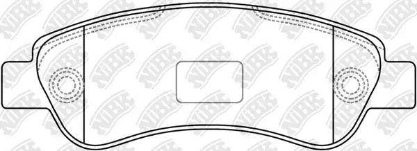 Kit de plaquettes de frein, frein à disque NiBK PN0475
