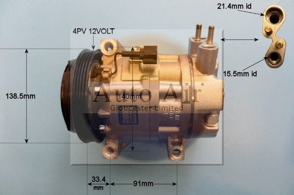 Compresseur, climatisation AUTO AIR GLOUCESTER 14-6206