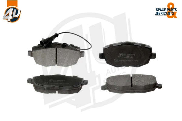 Kit de plaquettes de frein, frein à disque 4U Autoparts 22676FT