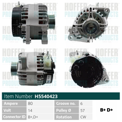 Alternateur HOFFER H5540423