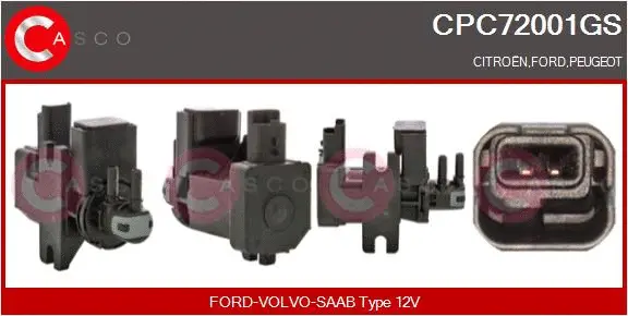 Transmetteur de pression, contrôle des gaz d'échappement CASCO CPC72001GS