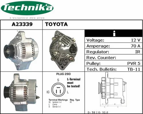 Alternateur Technika A23339