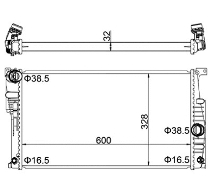 Radiateur, refroidissement du moteur HART 623 439