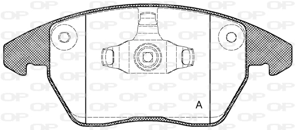Kit de plaquettes de frein, frein à disque OPEN PARTS BPA1030.10