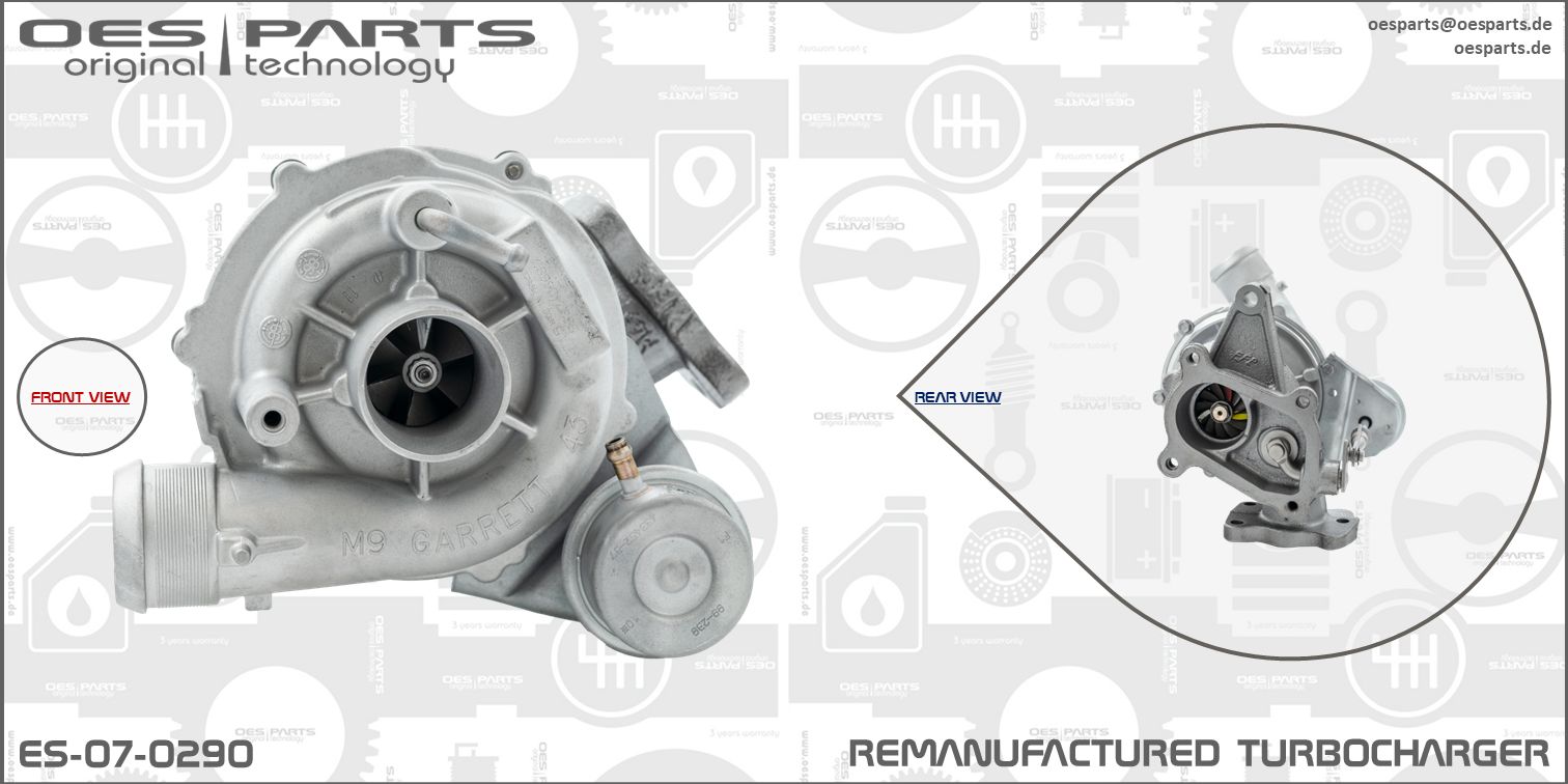 Turbocompresseur, suralimentation OES PARTS ES-07-0290