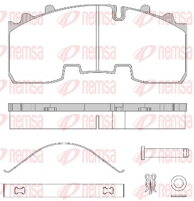 Kit de plaquettes de frein, frein à disque REMSA JCA 1556.80