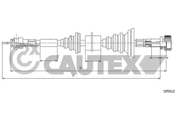 Câble flexible de commande de compteur CAUTEX 766222