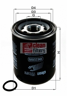 Cartouche de dessicateur, système d'air comprimé CLEAN FILTERS DE2205