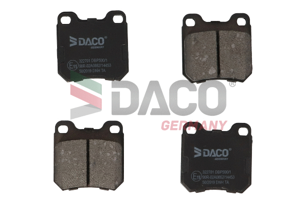 Kit de plaquettes de frein, frein à disque DACO Germany 322701