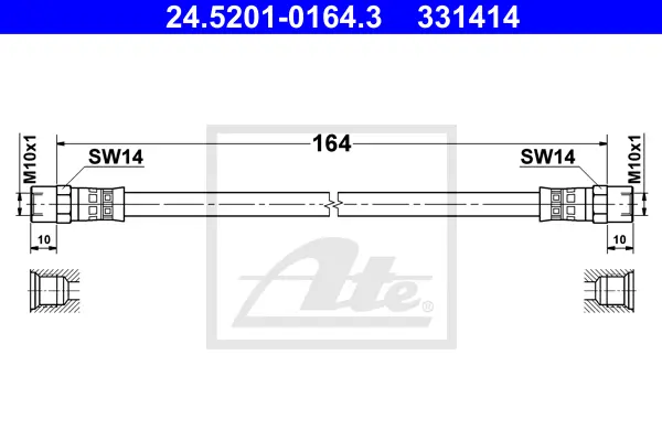 Flexible de frein ATE-APAC 24.5201-0164.3