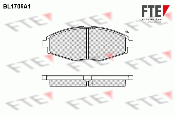 Kit de plaquettes de frein, frein à disque FTE 9010310