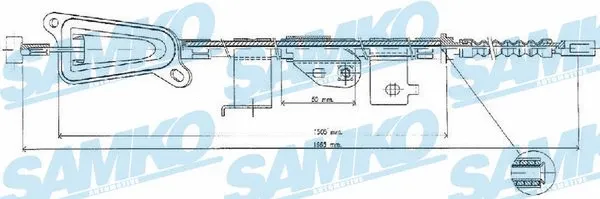 Tirette à câble, frein de stationnement SAMKO C0477B