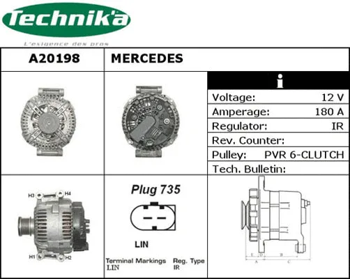 Alternateur Technika A20198