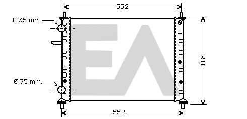 Radiateur, refroidissement du moteur EACLIMA 31R25099