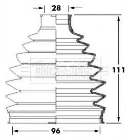 Jeu de joints-soufflets, arbre de commande BORG & BECK BCB6032