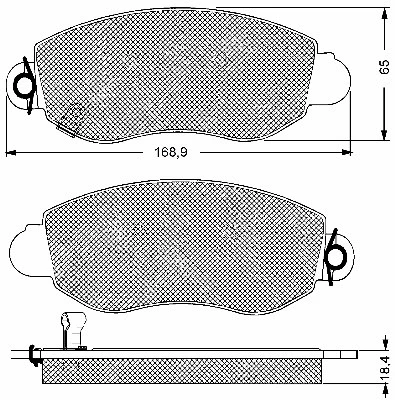 Kit de plaquettes de frein, frein à disque BSF 10654
