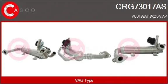Radiateur, réaspiration des gaz d'échappement CASCO CRG73017AS