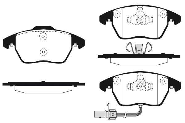 Kit de plaquettes de frein, frein à disque Technika 01800A