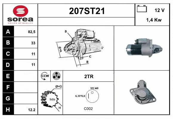 Démarreur STARTCAR 207ST21