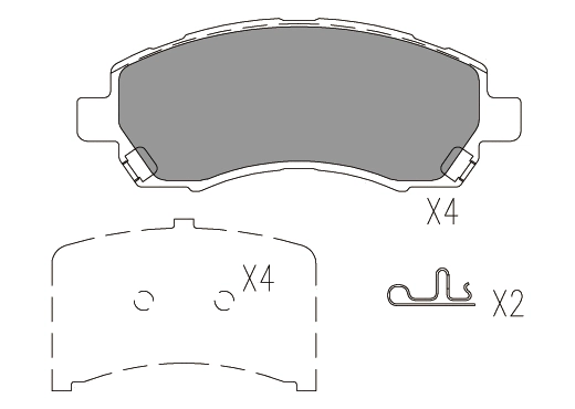 Kit de plaquettes de frein, frein à disque KLAXCAR FRANCE 24012z