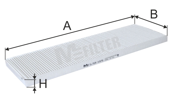 Filtre, air de l'habitacle MFILTER K 975