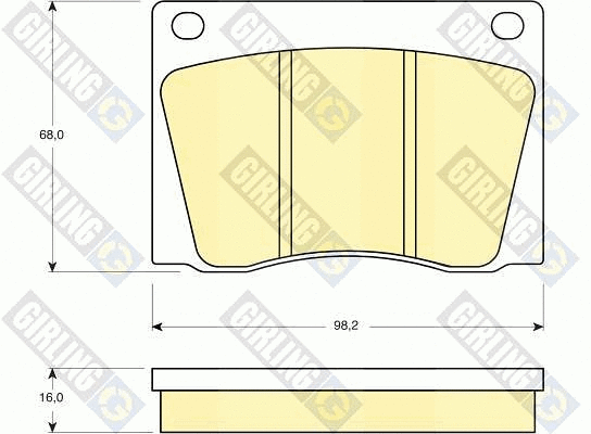 Kit de plaquettes de frein, frein à disque GIRLING 6105311