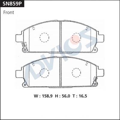 Kit de plaquettes de frein, frein à disque ADVICS SN859P