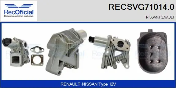 Vanne EGR RECOFICIAL RECSVG71014.0