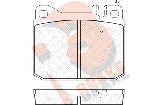 Kit de plaquettes de frein, frein à disque R BRAKE RB0197