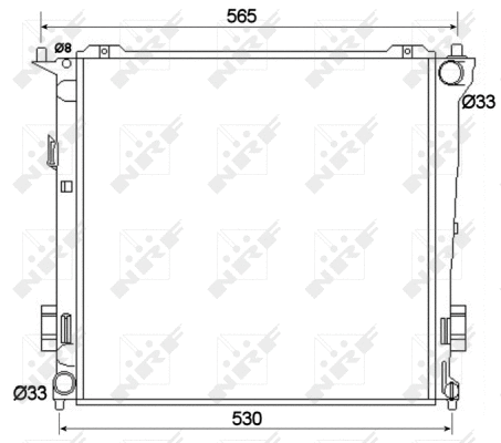 Radiateur, refroidissement du moteur NRF 53109