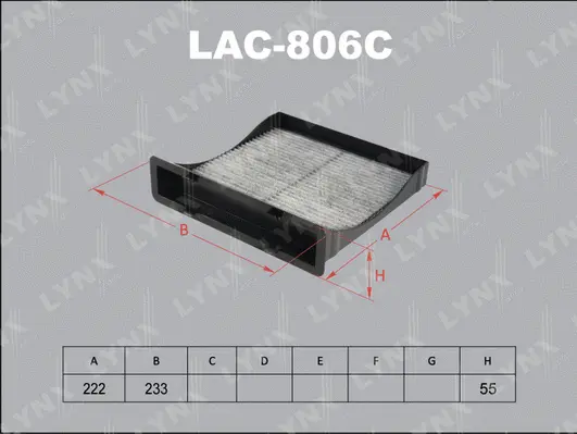 Filtre, air de l'habitacle LYNXAUTO LAC-806C