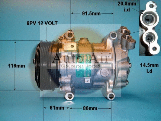 Compresseur, climatisation AUTO AIR GLOUCESTER 14-1206