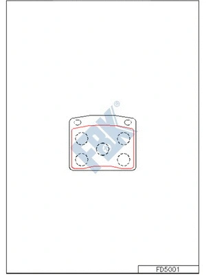 Kit de plaquettes de frein, frein à disque FBK FD5001