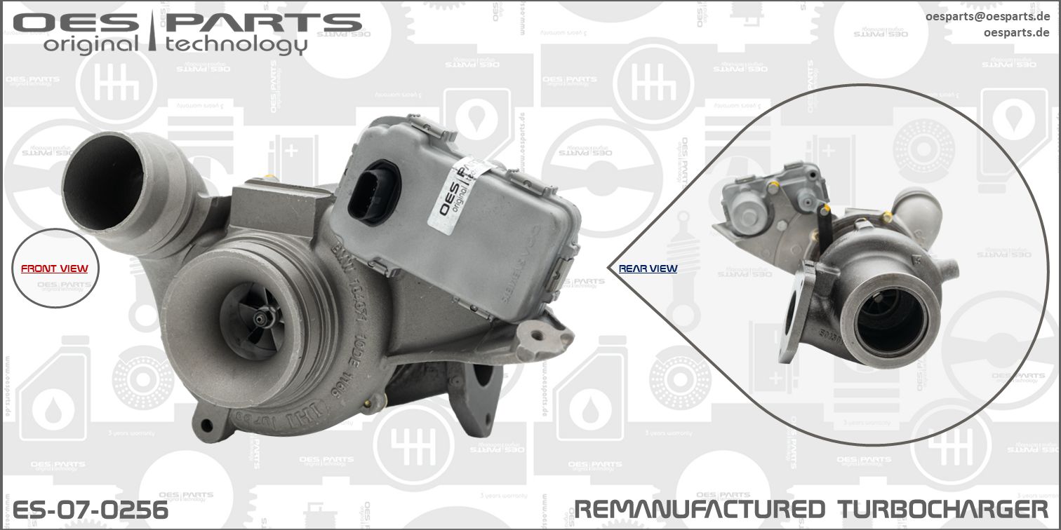 Turbocompresseur, suralimentation OES PARTS ES-07-0256