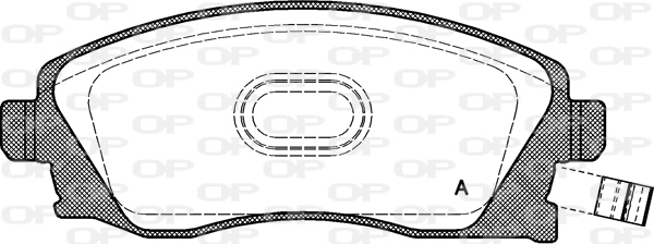 Kit de plaquettes de frein, frein à disque OPEN PARTS BPA0774.12