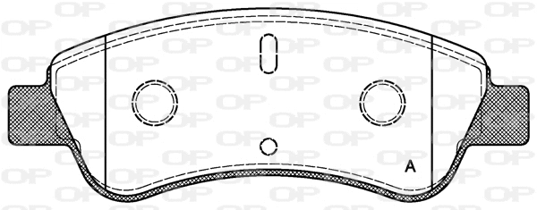 Kit de plaquettes de frein, frein à disque OPEN PARTS BPA0840.10