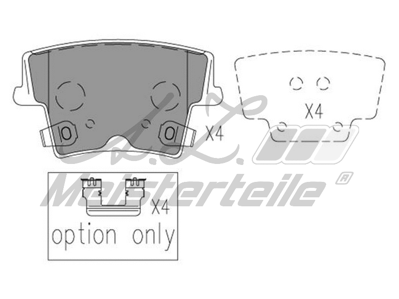 Kit de plaquettes de frein, frein à disque A.Z. Meisterteile AZMT-44-022-1603